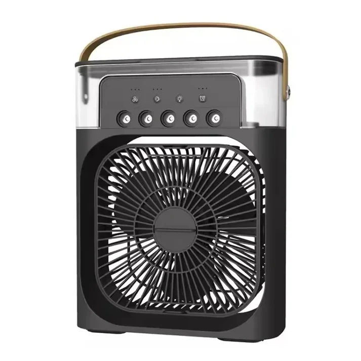 Portable Mini Air Cooler Fan with Mist – Ultra-Quiet Cooling Fan with Water Tank & Night Mode